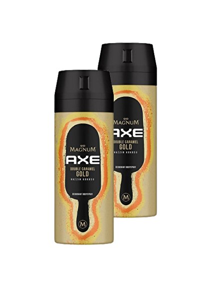 Axe Magnum Erkek Deodorant Sprey Double Caramel Gold Hazzın Kokusu  2'li Set