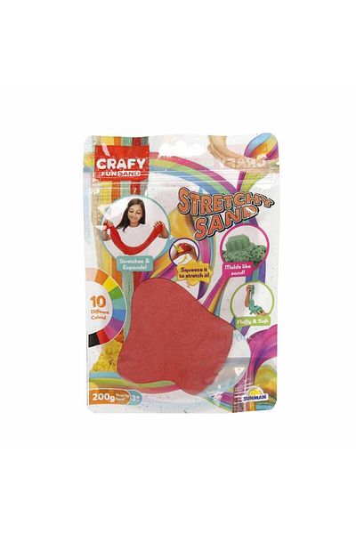 Sunman 3604 Crafy Stretch Play Sand Red 200 g -Sunman