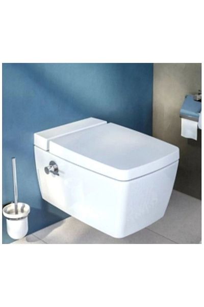 VitrA Hanging Toilet with Detergent Reservoir, Integrated Intermediate Faucet, Soft Cover Included
