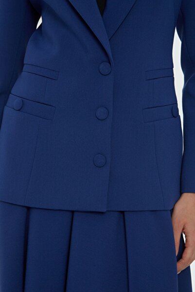 GİZİA Klasik Düğmeli Lacivert Blazer Ceket
