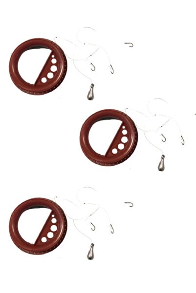 Genel Markalar 3 Iğneli Dip Kasnak El Oltası 3 Adet (1 Numara Iğne)