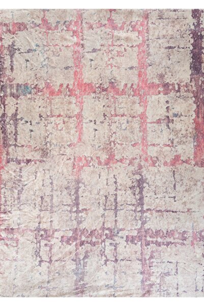 RENKLİBUTİK غطاء سجاد مخملي منقوش حديث بمساحة 6 متر مربع - غير قابل للانزلاق ومرن