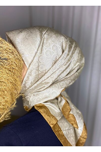 Orkide Monogram Desen Eşarp