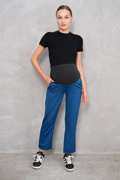 Miss Dünya Lissa Pantaloni de sport de maternitate albastru bleumarin negru - talie reglabilă