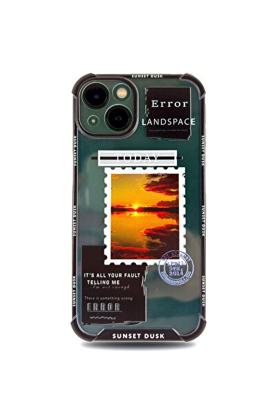 Powerfox iPhone 13 Uyumlu Şeffaf Kamera Korumalı Özel Baskılı Silikon Kılıf