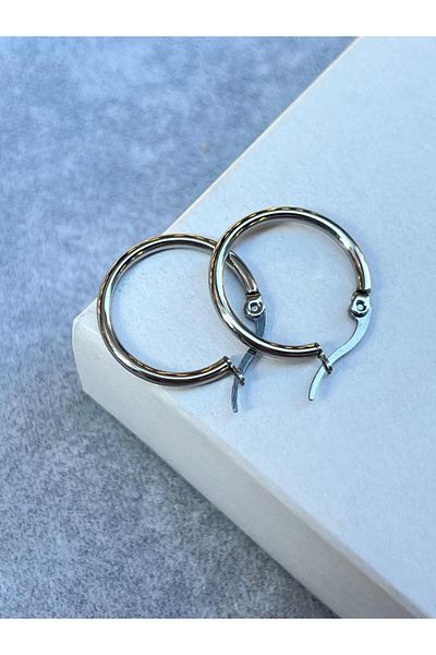 ilvesa shop Steel Thin Hoop Earrings