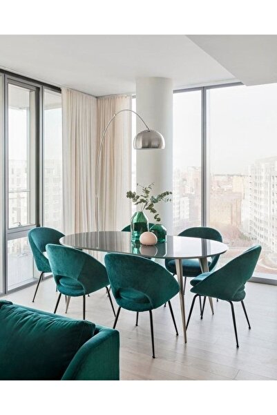 VİSENTE HOME Deve Boynu Krom Modern Lambader