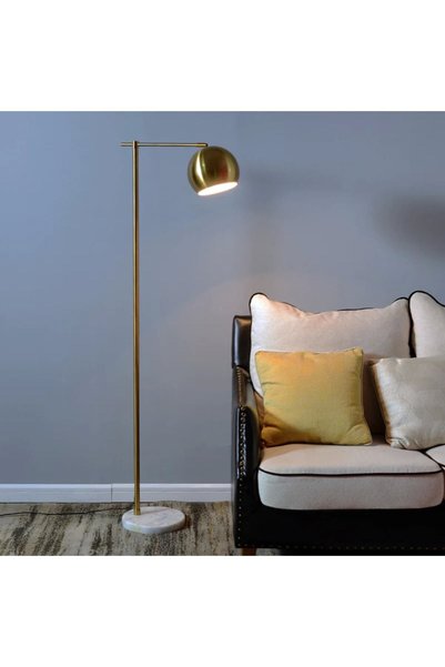 VİSENTE HOME Mermer Ayaklı Metal Tasarım Lambader
