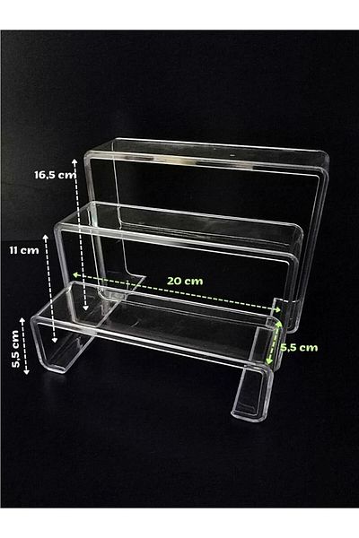 Acar Raf Διαφανές Σετ Σκάλας 3 τεμαχίων από Plexiglass - Βάση παπουτσιών
