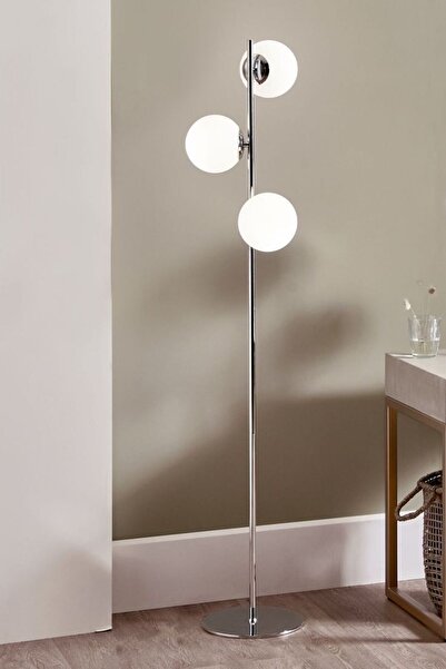 VİSENTE HOME Beyaz Cam Küre Kanatlı Lambader