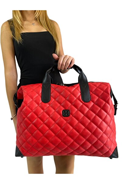 Ladystyle Büyük Boy Nakışlı Valiz Seyahat Tatil Bavulu anne çantası kol omuz ...