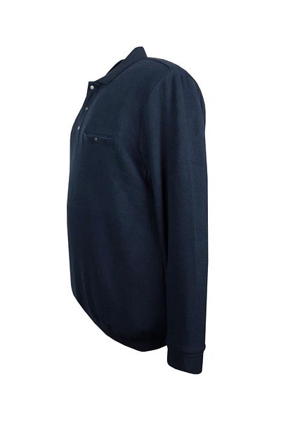 marufshop Ανδρικό γιακά Polo Plus Size Thessaloniki Sweat - 122 κιλά-158 κιλά Navy Blue
