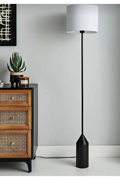 PARMA TASARIM Metal Siyah Şapka Beyaz Modern Lambader