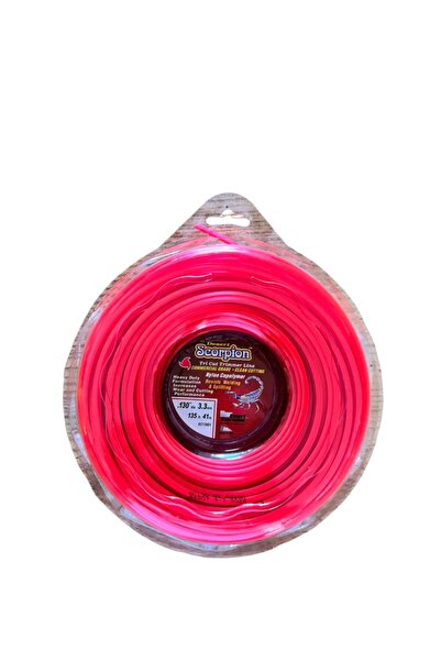 Scorpion Akrep Misina 3.3mm 41metre Kırmızı 3 Köşe