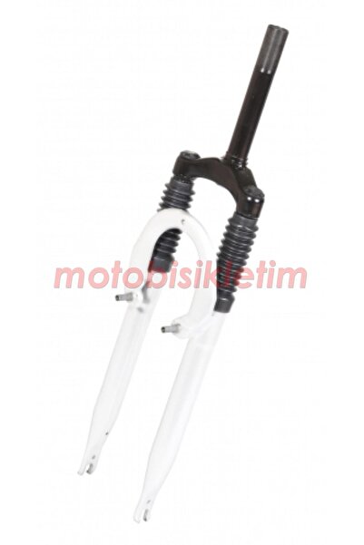 motobisikletim Bisiklet 26 Jant Amortisörlü Ön Maşa V-fren Uyumlu [2 Renk] Beyaz-siyah