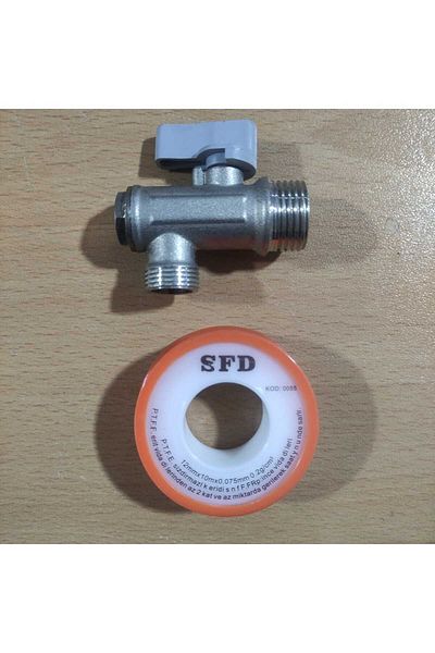 Ymc TOILET TAHARET TAP WITH BALL FILTER TEFLON TAPE GIFT 1 PIECE
