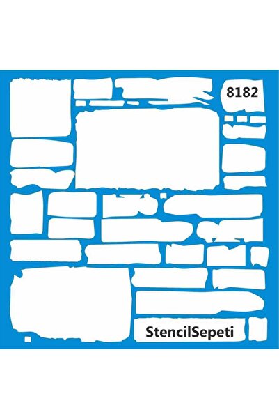 StencilSepeti 8182 Model Wall Brick Stencil - 20 * 20 cm
