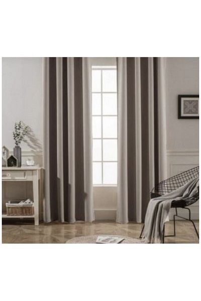 DEVRİM OLİVYA TEKSTİL Luxurious 1.Senif Plain Planting - Blackout Beige, Milk Coffee Blackout Background Curtain - Width X Length Sizes Any Sizes