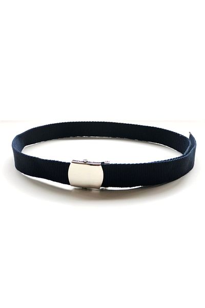 Donatım Navy Blue Private Belt with Nickel Buckle