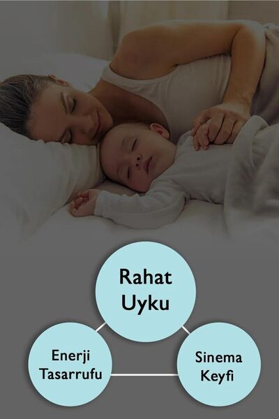 DEVRİM OLİVYA TEKSTİL Luxury 1St Grade Black Blackout Background Curtain - Special Planting, Light-Proof, Extra-Forced Blackout