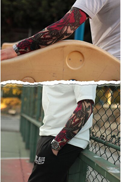 SWANKYSOCKS Giyilebilir Renkli Desenli Kol Dövmesi 3D Baskılı Tattoo