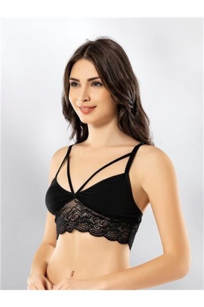 KOTA Lace Black Stringed Women's Bustier Without Pads New Season