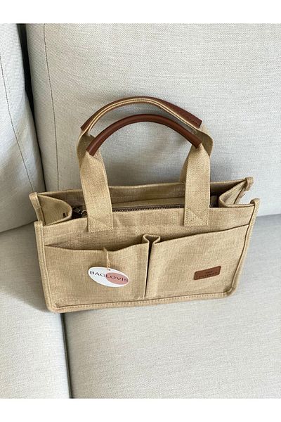BAGLOVİS Canvas Shoulder Bag with Precepts