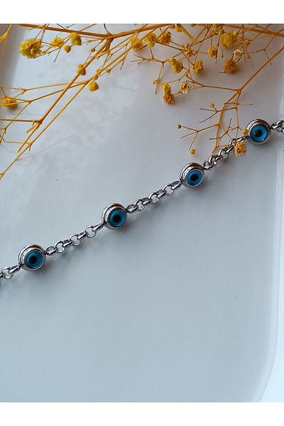 Blotch Ring Evil Eye Beaded Stylish and Stylish Steel Bracelet