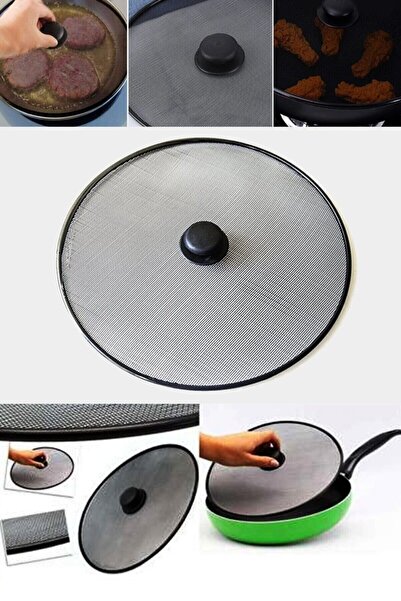 QNİAY Oil-Splashing Pan Pot Lid with Metal Wire Frying Vegetable Fish Cooking Oil-Splashing Lid