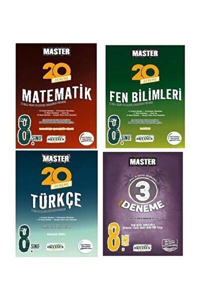 Okyanus Yayınları Okyanus 8.sınıf Lgs Master Matematik Fen Türkçe 3 Deneme Seti