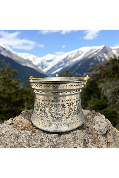 CRALİCHE Craliche Copper Hand Embroidered Yogurt Bakraç Satıl Sitil Brewing Container Gaziantep
