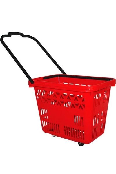 antelope 54 Lt Shopping Market Basket with Plastic Wheels