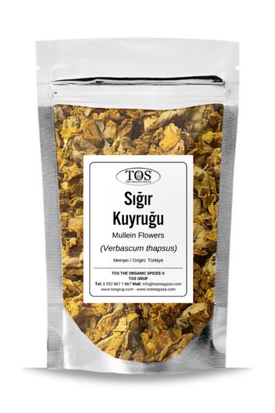 TOS The Organic Spices Sığır Kuyruğu Otu 250 gr (1. Kalite) Verbascum thapsus / Mullein Flowers