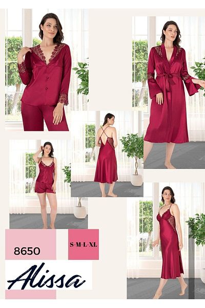 Mod Collection 7ZTA7GRP7.4.025 Set de zestre din satin pentru femei 7ZTA7GRP7.4.025