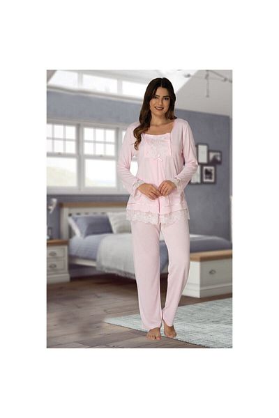Effort Pijama Γυναικείο Σετ Πιτζάμες Μητρότητας Ροζ Προσπάθειας Θηλασμού