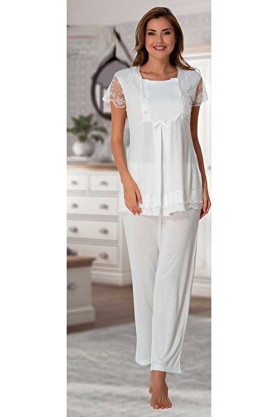 Effort Pijama Effortt 2054 Maternity Pajamas and Dressing Gown Set - Lace Detailed