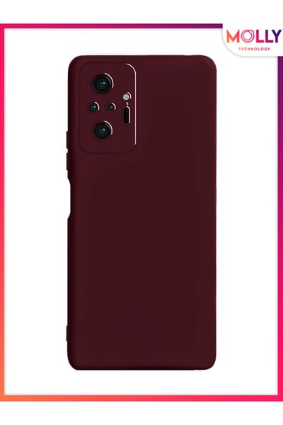 Molly Xiaomi Redmi NOTE 10 PRO İçin Vişne Çürüğü Liquid İçi Kadife Silikon Kılıf