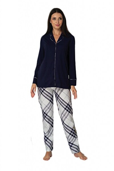 E&C HAMİLE ÇARŞISI Set de pijamale de maternitate Effort 8072 bleumarin