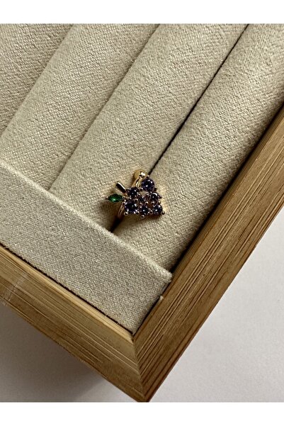 ringbox Kadın Gold Üzüm Kıkırdak Küpe Earcuff