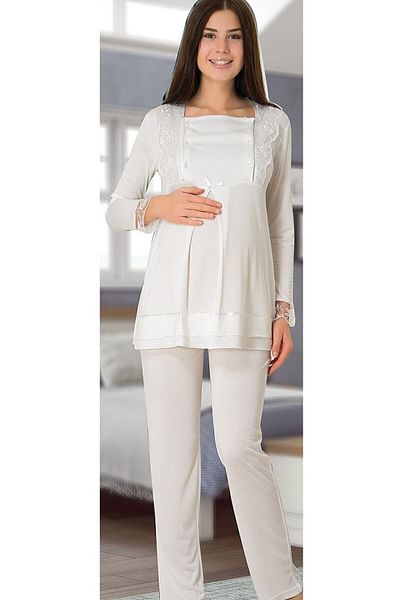 Effort Pijama Σετ πιτζάμες εγκυμοσύνης Effortt Robe Lace