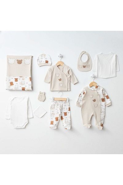 For My Baby طقم بدلة أطفال مكون من 10 قطع - للخروج من المستشفى