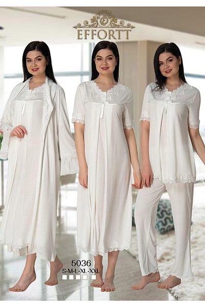 Effort Pijama Σετ εγκυμοσύνης με γιακά δαντέλα