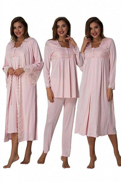 HAMİLE ÇARŞISI Effort 7016 Pink Maternity Set of 4