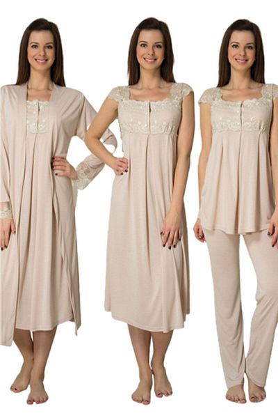 Effort Pijama Effort Milk Coffee με Πρωινό Σετ Μητρότητας 4 2305