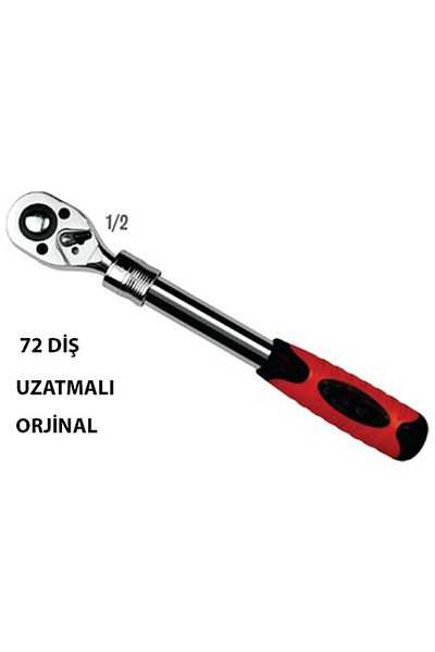 Solid Extended 72 Teeth 1/2 Socket Ratchet Handle Large Size Original Product