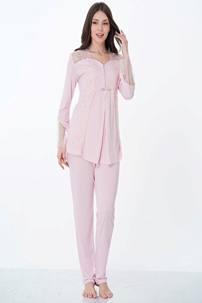 ByLohusa Βαμβακερό σετ πιτζάμες εγκυμοσύνης και μετά τον τοκετό με λειτουργία...