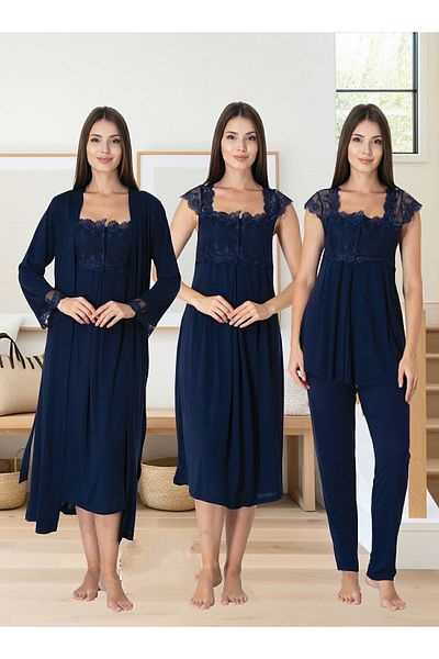 ByLohusa Effortt Navy Blue Quadruple Maternity Set