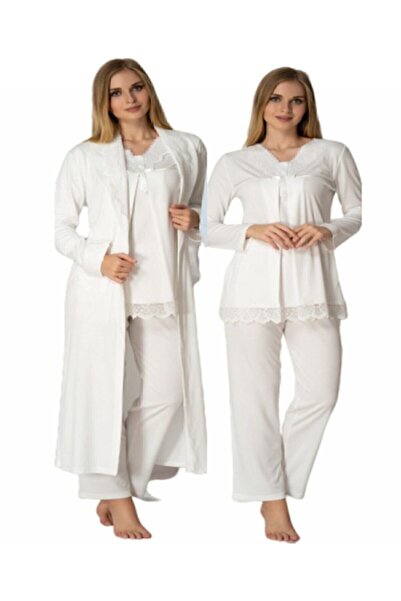 Effortt طقم بيجامة وثوب نسائي للحوامل من إكرو - 4034