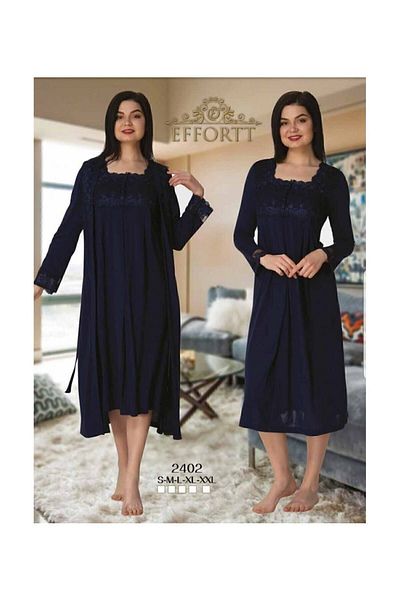 Effort Pijama Effort Maternity Long Sleeve Nightgown Dressing Gown