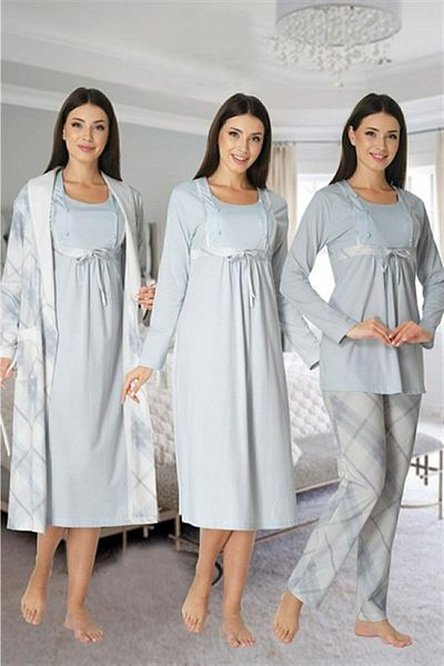 Effort Pijama Set de pijamale de halat de maternitate pentru maternitate Freya Effort Set de 4 cămași de noapte